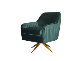 Poltrona in velluto plissè Design - immagine 3