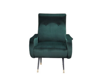 Poltrona in velluto con braccioli - immagine 8