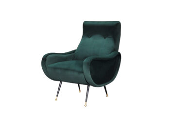 Poltrona in velluto con braccioli - immagine 10