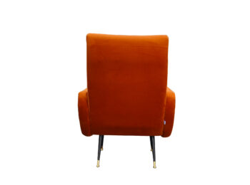 Poltrona in velluto con braccioli - immagine 6