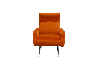 Poltrona in velluto con braccioli - immagine 7