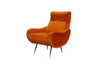 Poltrona in velluto con braccioli - immagine 5