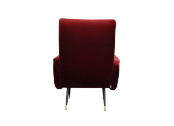 Poltrona in velluto con braccioli - immagine 3