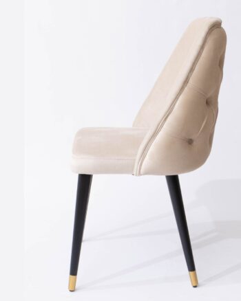 Flores sedia in velluto crema - immagine 2