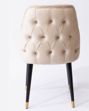 Flores sedia in velluto crema - immagine 3