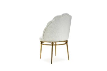 Karma sedia in tessuto bouclè bianco - immagine 4