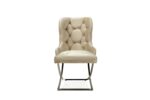 Silvy sedia in velluto crema