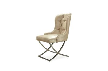 Silvy sedia in velluto crema - immagine 2