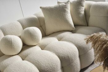 Rio divano 3 posti in tessuto bouclè - immagine 9