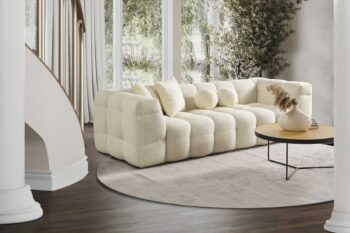 Rio divano 3 posti in tessuto bouclè - immagine 8