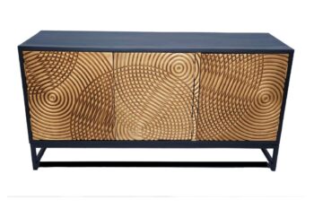 Cabinet in legno 3 ante finitura oro serie Fatima - immagine 2