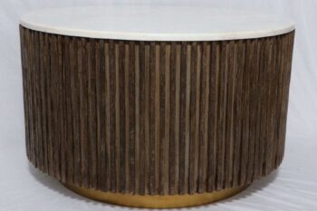 Tavolino da Caffè rotondo top in pietra serie Fatima