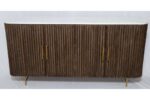 Credenza in legno con top in pietra serie Fatima
