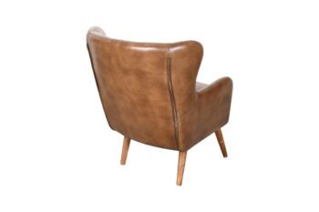 Poltrona in pelle tabacco - immagine 4