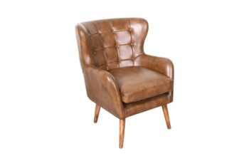 Poltrona in pelle tabacco - immagine 5