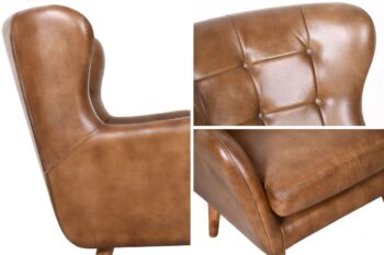 Poltrona in pelle tabacco - immagine 6
