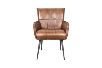 Sedia in pelle schienale alto - immagine 2