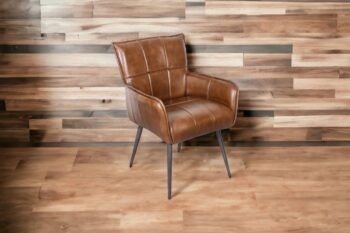 Sedia in pelle schienale alto