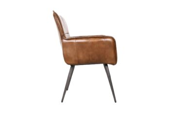 Sedia in pelle schienale alto - immagine 4