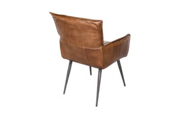 Sedia in pelle schienale alto - immagine 5