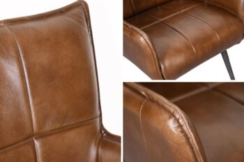 Sedia in pelle schienale alto - immagine 6