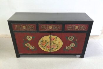 Mobile Tibetano 2 ante 3 cassetti (125x45x85) - immagine 3