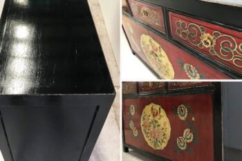 Mobile Tibetano 2 ante 3 cassetti (125x45x85) - immagine 2