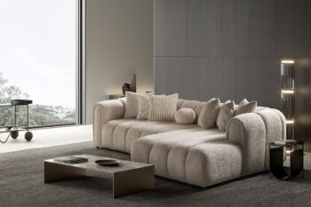 Denver divano angolare in tessuto bouclè - immagine 7