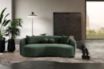 Tokyo divano 3 posti in velluto verde