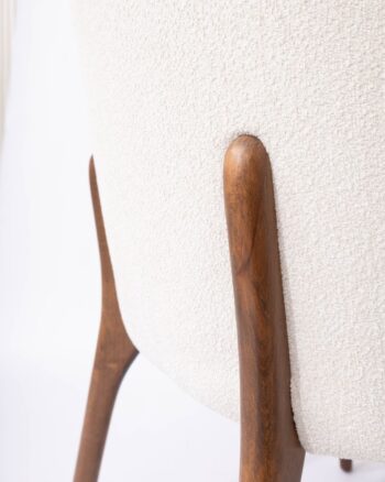 Carisma sedia tessuto bouclè bianco - immagine 6