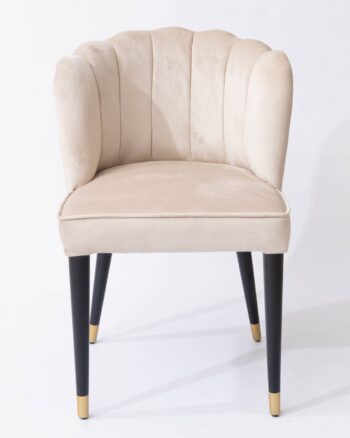 Flower sedia in velluto cream - immagine 3