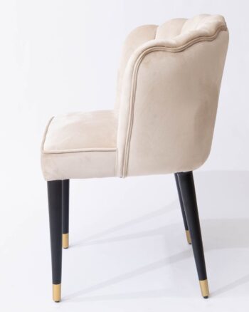 Flower sedia in velluto cream - immagine 2