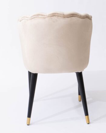 Flower sedia in velluto cream - immagine 4