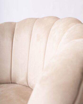 Flower sedia in velluto cream - immagine 6