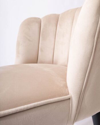 Flower sedia in velluto cream - immagine 7