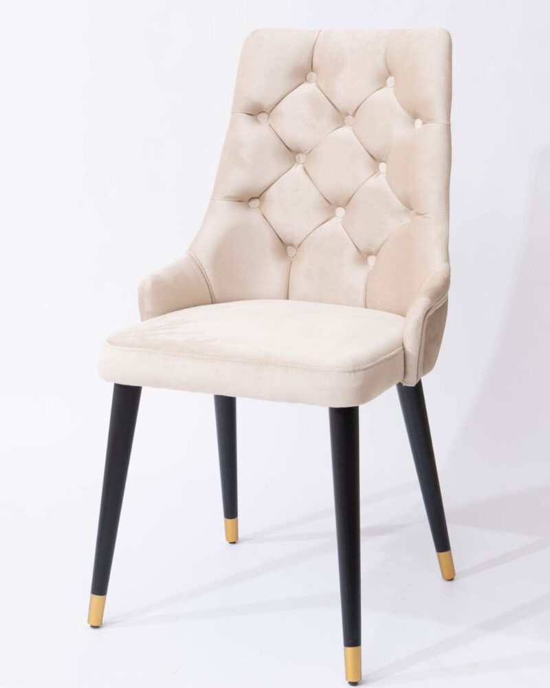 Lizbon sedia in velluto capitonné