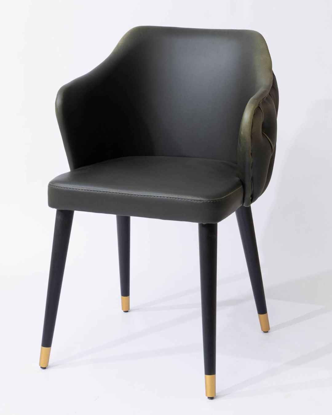 Sahra nera simil pelle bosforo collection 2024 Sahra sedia in ecopelle nera - immagine 1