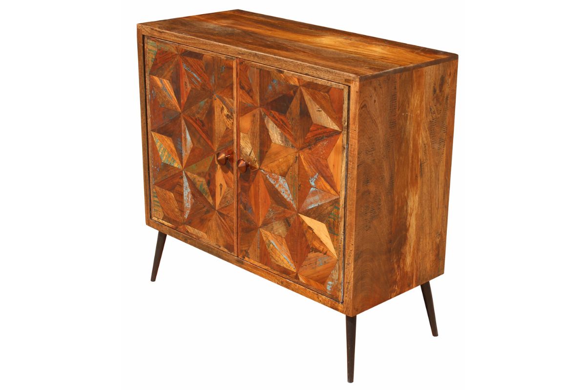 Collezione AKAO 2024 - BUTTERFLY BUFFET WITH 2 DOOR FORGED LEGS 28MM WOOD BOX 200mm high legs Butterfly credenza 2 ante 90 cm (AK-BUBF-90) - immagine 1