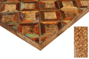 Gold Strip tavolo da pranzo in legno massello (AK-GSDT-250P) - immagine 3