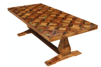 Gold Strip tavolo da pranzo in legno massello (AK-GSDT-250P)