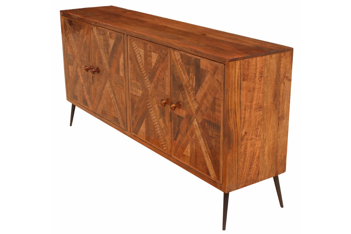 Collezione AKAO 2024 - LYON_BUFFET_WITH_4_DOOR___FORGED_LEGS_28MM_WOOD_BOX__200mm_high_legs Lyon credenza 4 ante 180 cm (AK-LYBF-180) - immagine 1