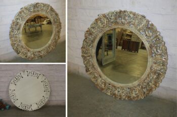 Specchio etnico indiano rotondo - immagine 2