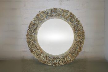 Specchio etnico indiano rotondo