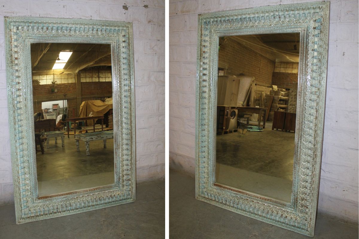 collezione india 2024 CF-36 Specchio etnico indiano rettangolare - immagine 1