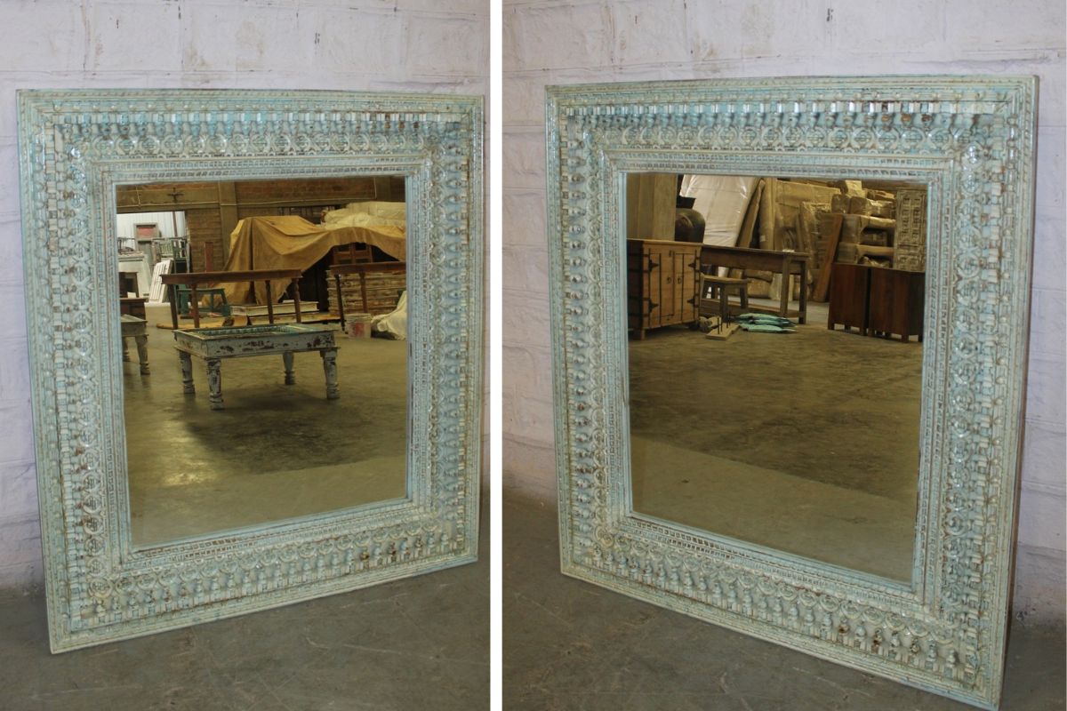 collezione india 2024 CF-37 Specchio etnico indiano rettangolare - immagine 1