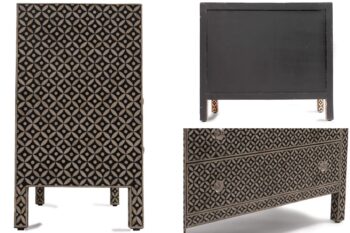 Cassettiera Odan Black Intarsi Collection - immagine 3