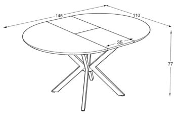 Palmarola tavolo da pranzo rotondo estensibile - immagine 7