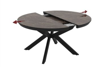 Portofino tavolo da pranzo rotondo estensibile - Bianco High Gloss - immagine 2