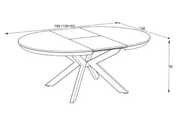 Portofino tavolo da pranzo rotondo estensibile - Barok - immagine 6