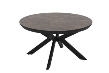 Portofino tavolo da pranzo rotondo estensibile - Bianco High Gloss